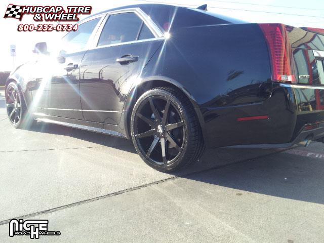 vehicle gallery/cadillac cts dub push s110  Gloss Black wheels and rims